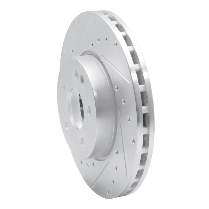 Mercedes-Benz Viano Brake Rotor (1) - Front Left - R1 Concepts - Drilled & Slotted - Silver - `16-`23